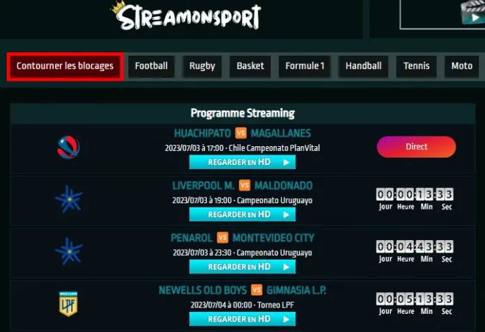 Streamonsport Nouvelle adresse