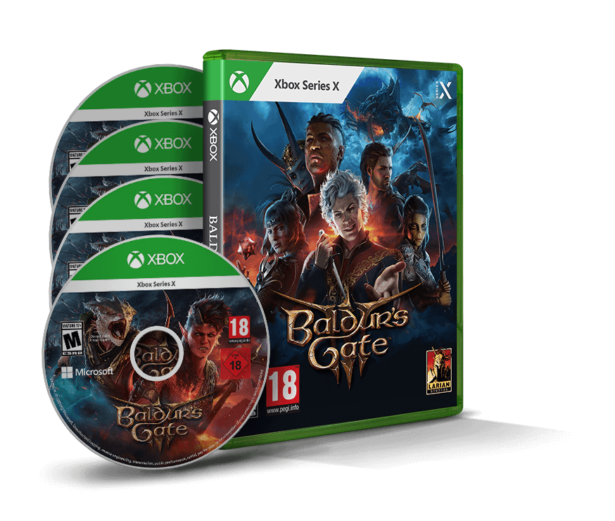 Baldur's Gate 3 Xbox édition physique quatre disques