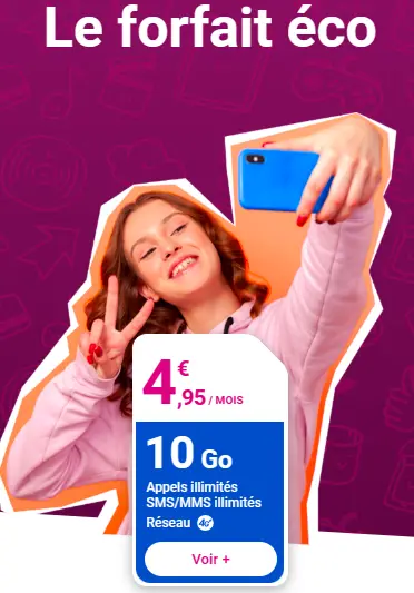 Forfait économique de réglo mobile à 4,95€ /mois